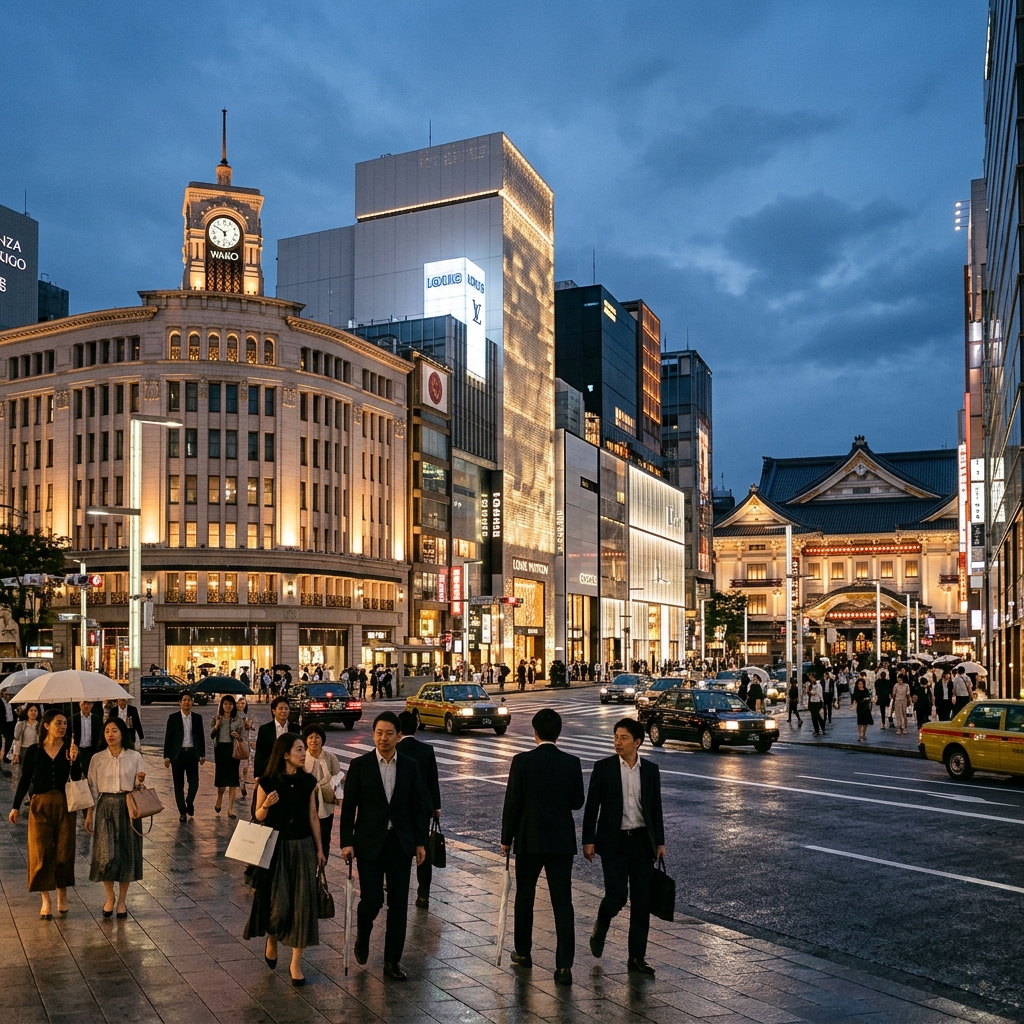 銀座：伝統と革新が交差する、ラグジュアリーな建築とアートの旅