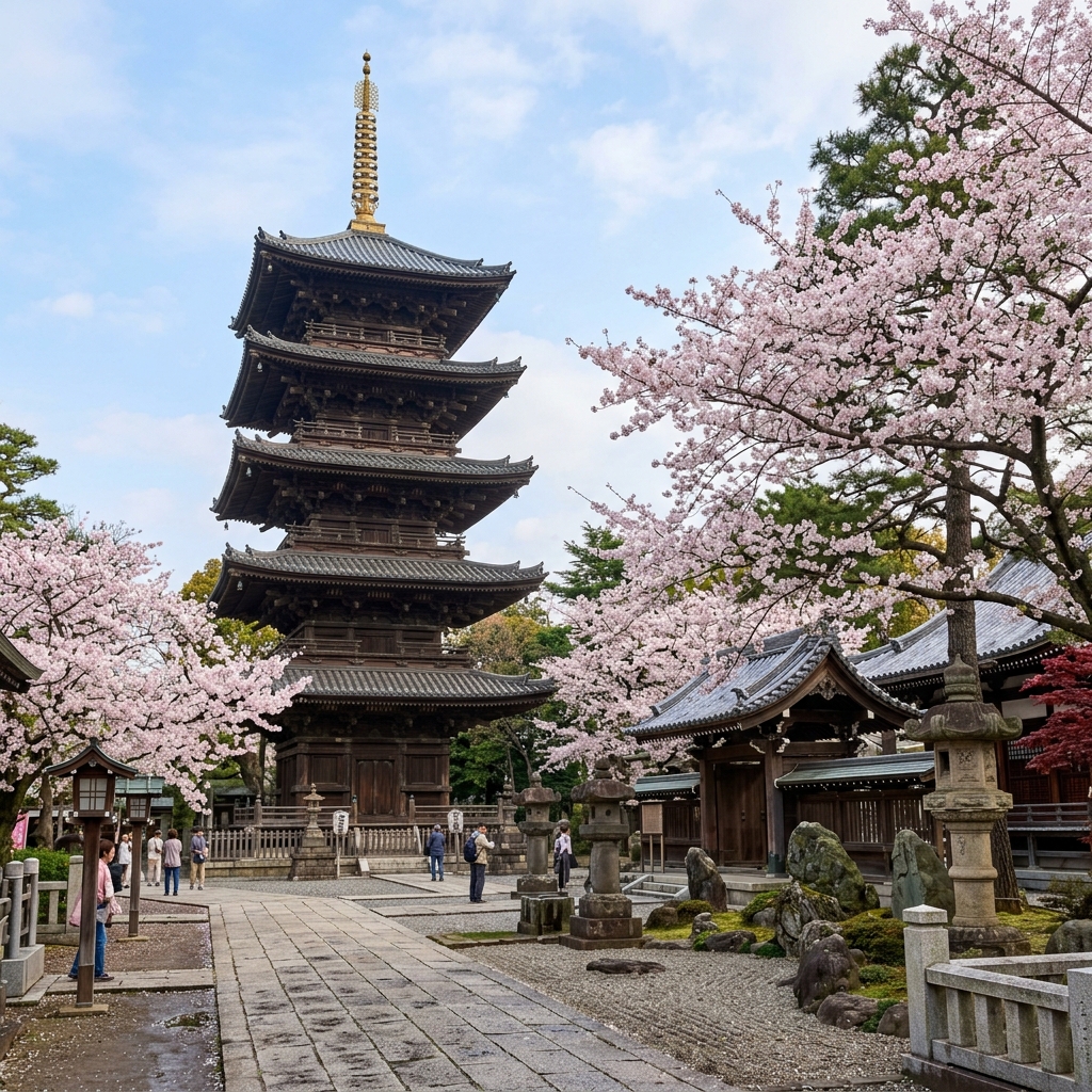 池上：日蓮宗の総本山・池上本門寺の五重塔と、門前町で味わう「くず餅」