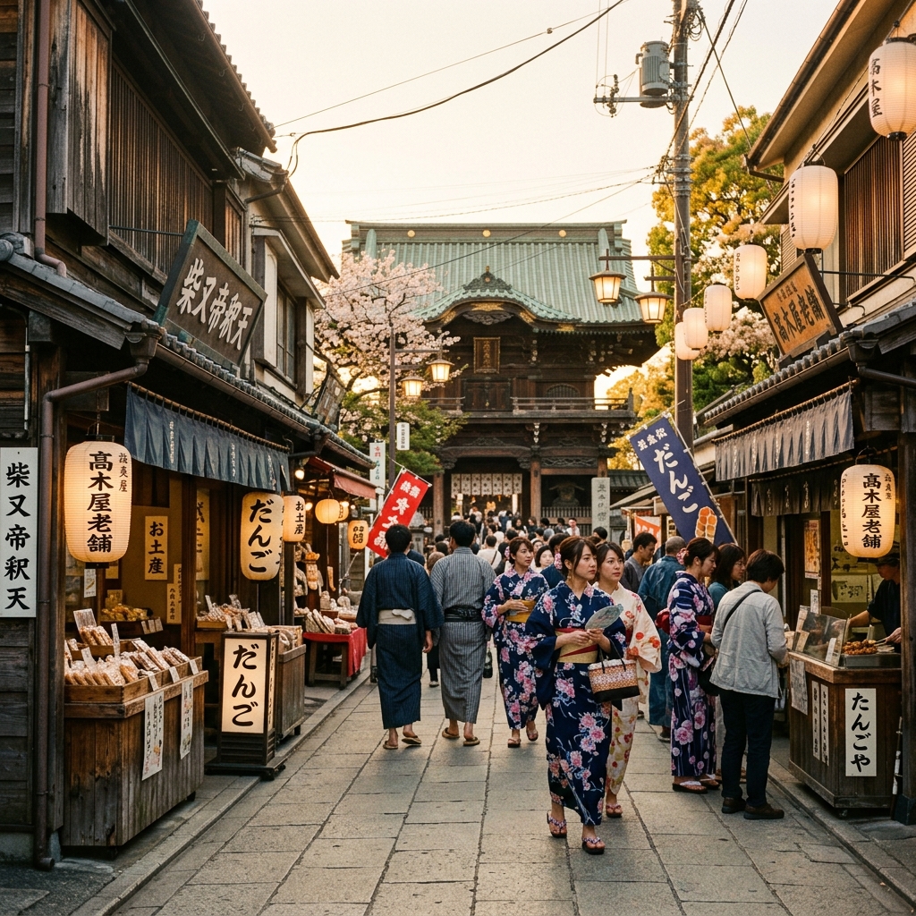 柴又：映画の舞台にもなった、帝釈天参道で味わう団子と下町情緒