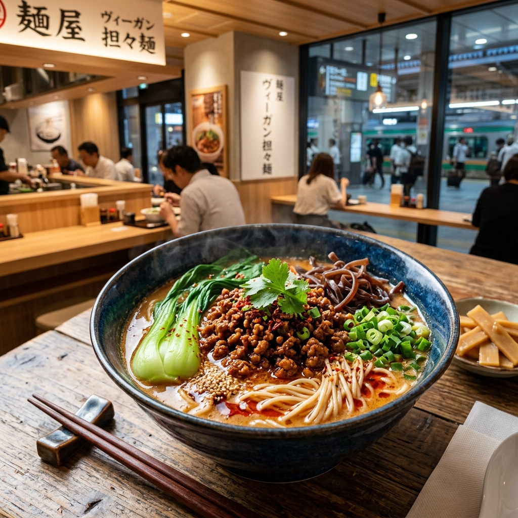 東京駅：ヴィーガン料理の概念を覆す、T's たんたんの絶品担々麺