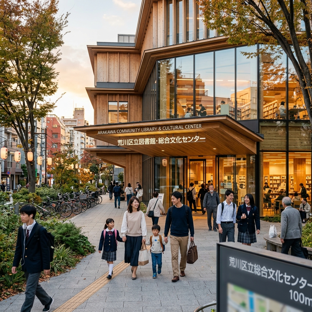 荒川：ゆいの森あらかわ。図書館、文学館、遊び場が紡ぐ、多世代の交流拠点